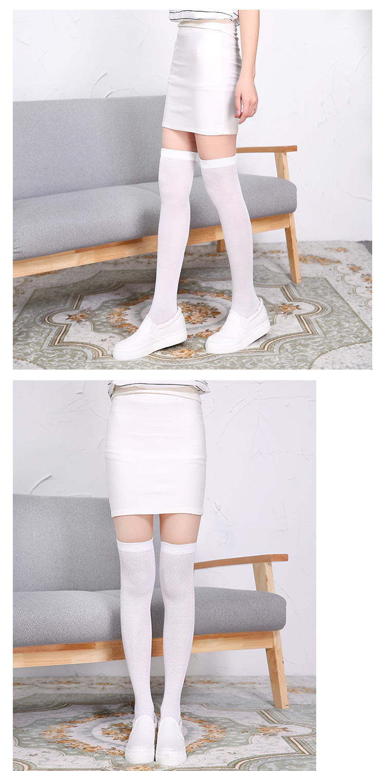 Spring and summer ultra-thin transparent sun protection thigh-high socks, knee-length knitted yoga, dance, cycling socks, air-conditioned room warmth and leg protection pic 24