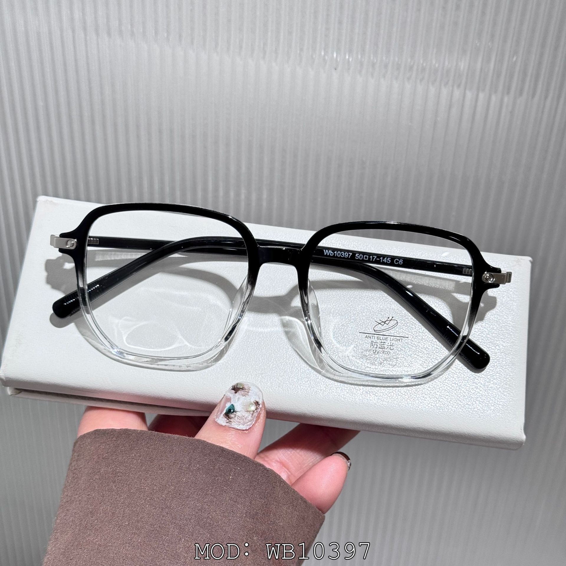 TR90防蓝光网红方框显脸小素颜眼镜架小红书同款茶色百搭批发详情8