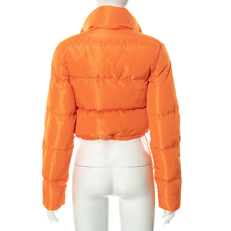 A20504T europa y américa 2021 otoño invierno moda nuevo estilo manga larga cardigan cuello alto caliente pan abajo chaqueta mujeres pic 16