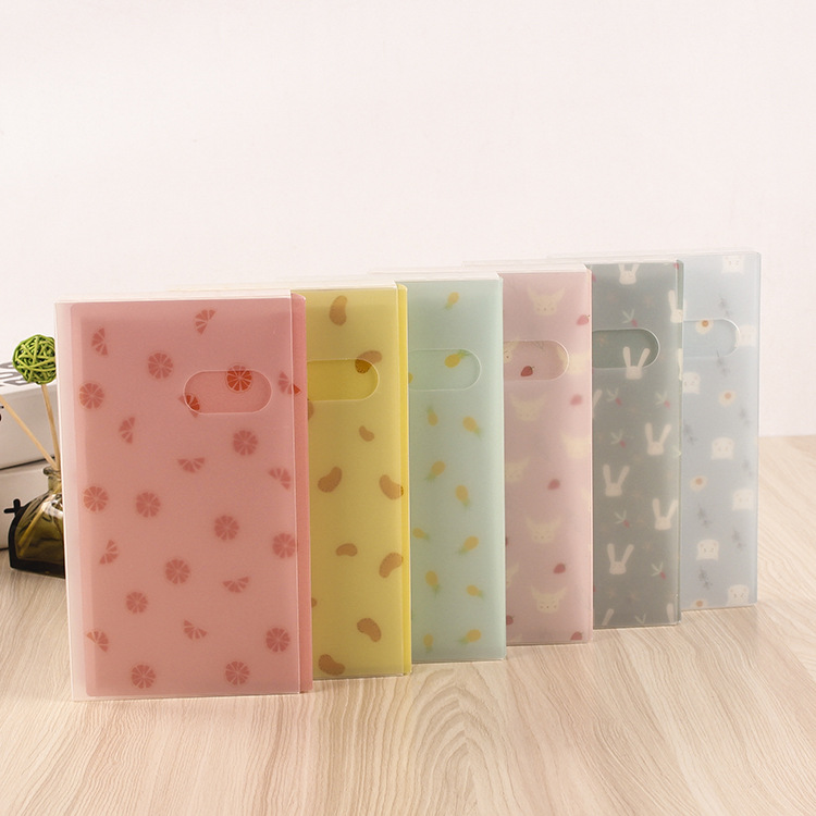 Custom-made wholesale of multi-layer student pp file bags in fruit color with 96 slots and business card holders with logo printing pic 8