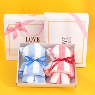 珊瑚绒伴手礼毛巾批发方块吸水毛巾洗脸巾伴手礼婚庆礼卡片毛巾详情6