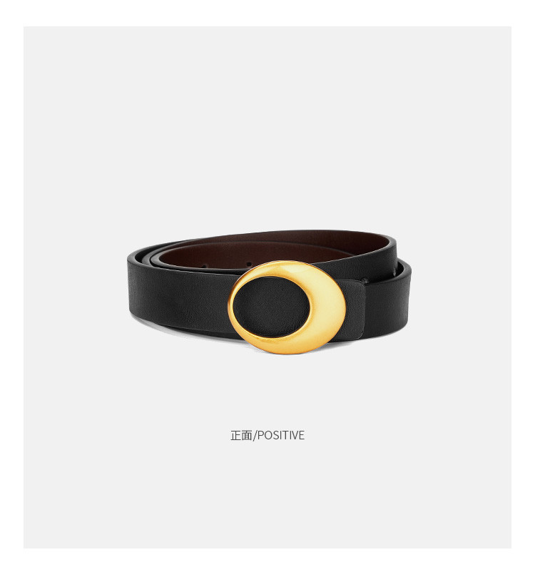 The new no-layer genuine leather belt for women features a simple double-sided design with fashionable and versatile cross-border decorative belts for women pic 18