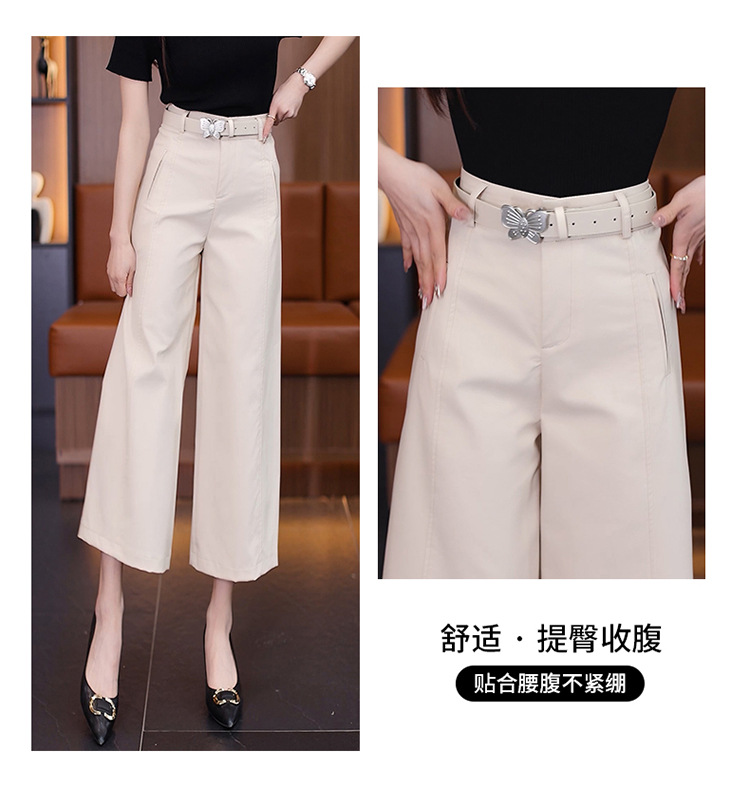 天丝棉九分裤女2024夏季新款高腰显瘦休闲裤直筒宽松西装阔腿裤子详情21