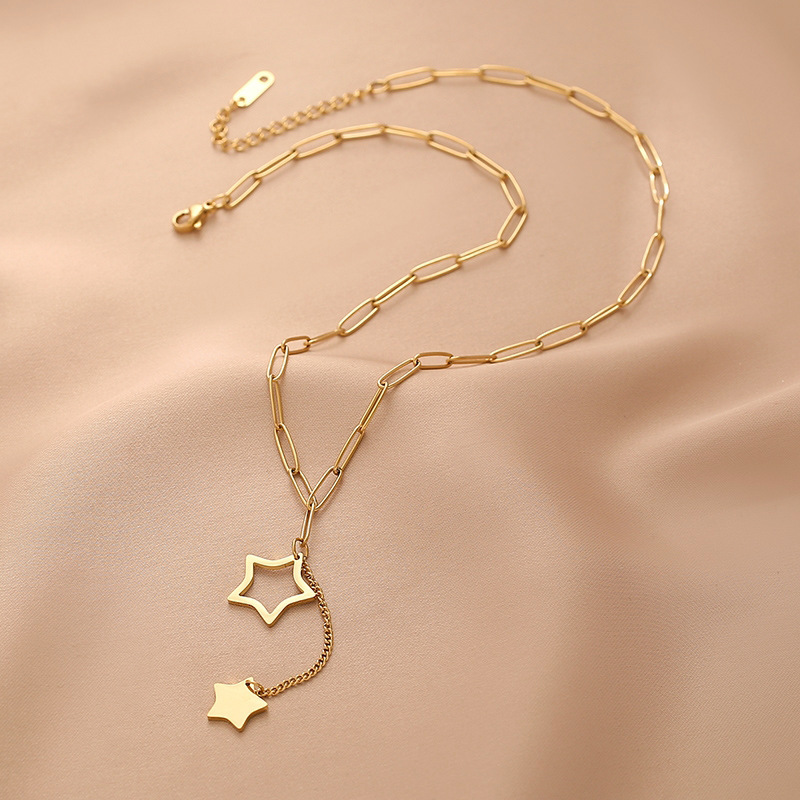 Titanio acero collar mujer inglés número mariposa pequeña cintura bruta clavícula gargantilla influencers en vivo el mismo estilo no se pierde color accesorios marea pic 24