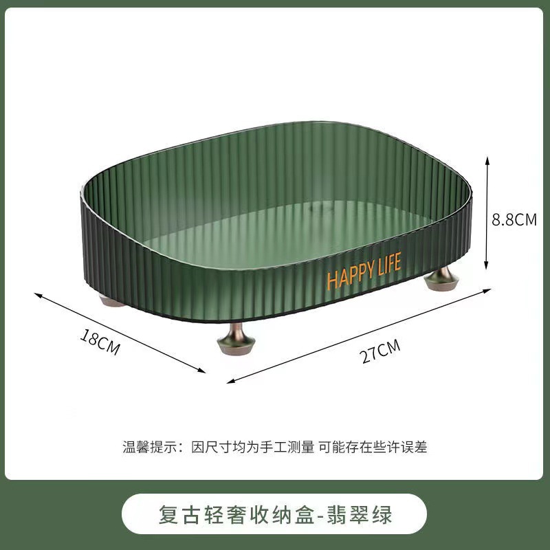 Light Luxury - Multi-functional desktop Storage Box, Light Luxury Cosmetics shelf, transparent organization box with feet, Entrance Box style pic 8