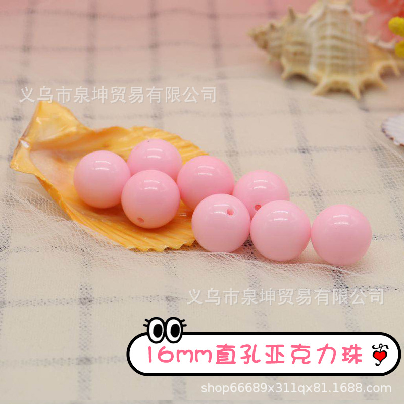 Factory direct sales of Korean-style acrylic candies, colored transparent round beads, loose beads, mobile phone lanyards, hair accessories, DIY accessories pic 5