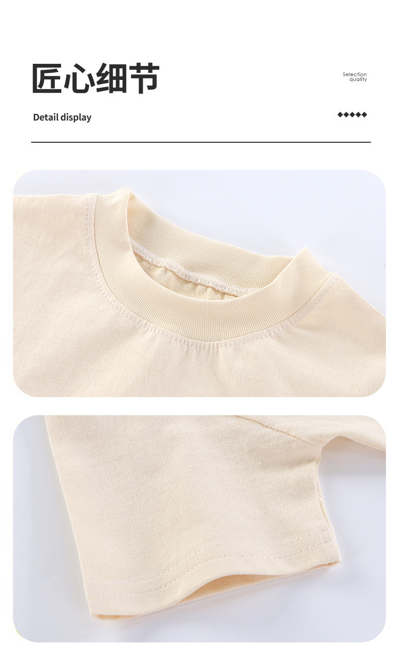 夏季儿童纯棉t袖百搭潮流韩版男女童短袖详情11