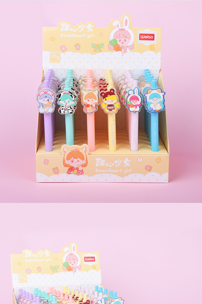 Weibo signature pen, smooth writing, office supplies cartoon cute new creative 0.5mm gel pen, wholesale online pic 5