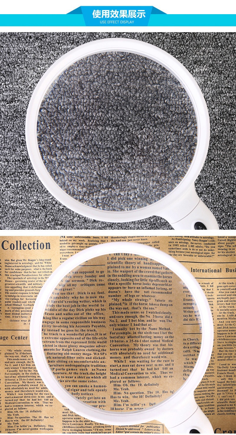 New desktop 6LED lamp lens interchangeable desktop 138mm large visual reading maintenance 8x magnifying glass 7765 pic 16