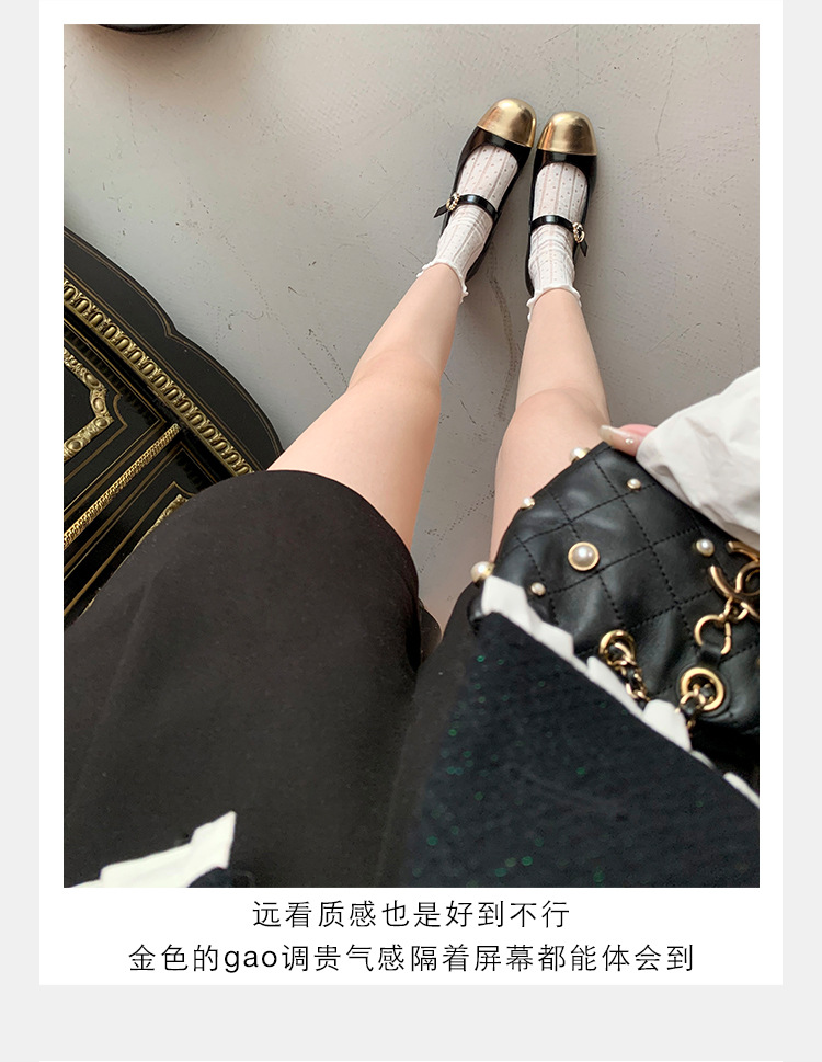 百搭时装真皮女鞋春秋小香风气质单鞋子法式玛丽珍鞋女高跟鞋粗跟详情19