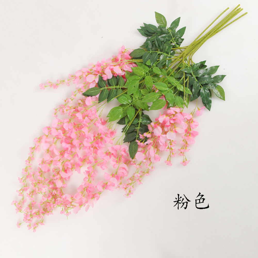 110CM simulated wisteria flower, simulated bean flower branch, bean flower strip, simulated wisteria hanging, simulated bean flower branch, wisteria strip pic 8