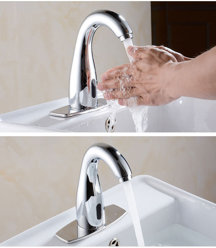 All-copper sensor faucet, single cold and hot, household fully automatic intelligent washbasin, sensor faucet, hand washing device pic 37