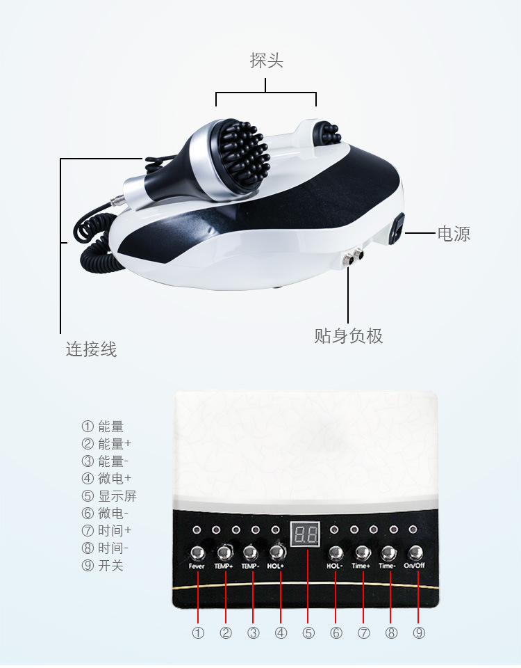 EMS微电贴片全息频谱理疗仪 发热刮痧减肥美容仪 DDS经络按摩仪器详情9