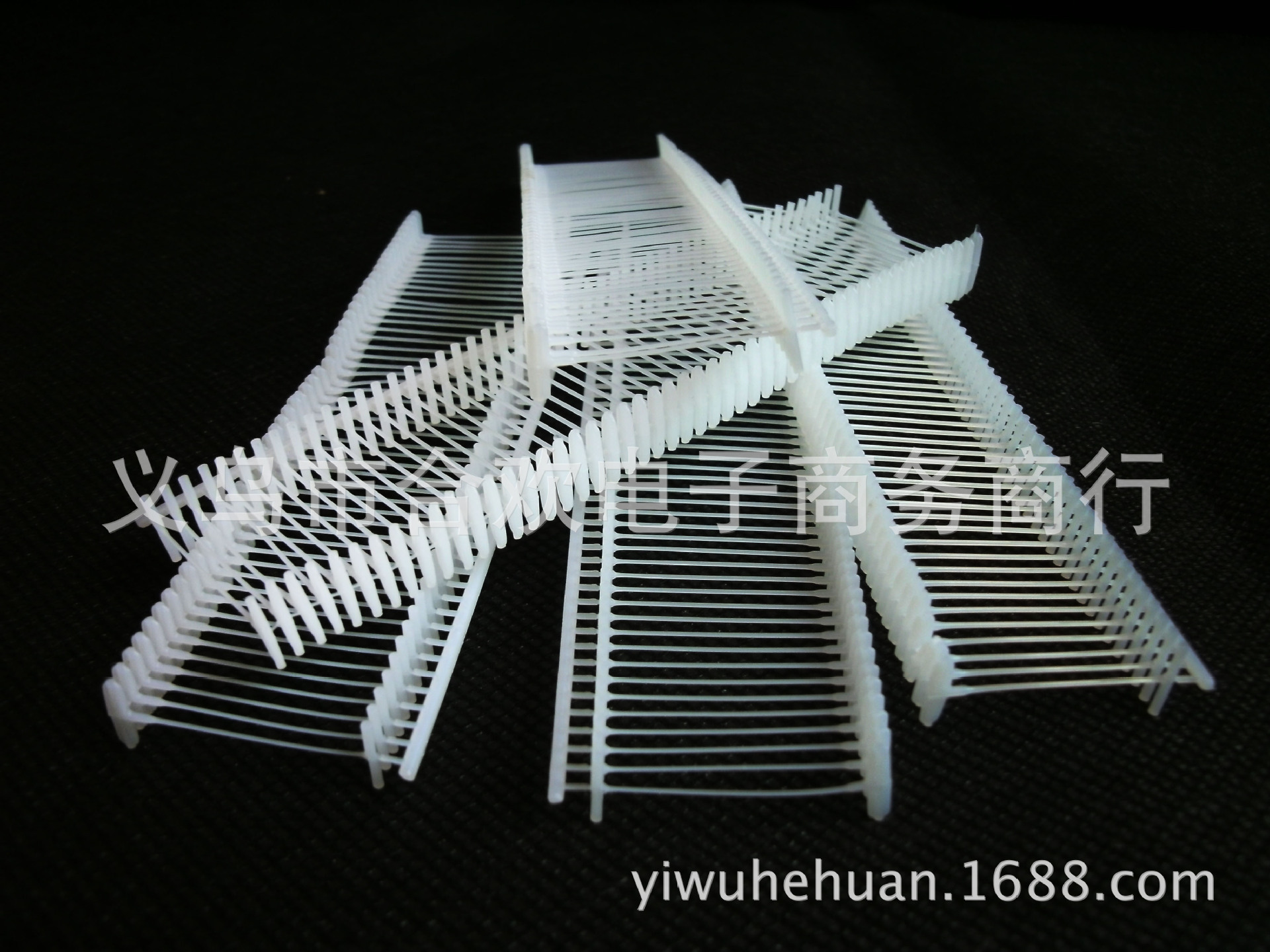 义乌厂家直销服装辅料9英寸透明白色吊牌绳塑料PP手穿针子母扣详情6