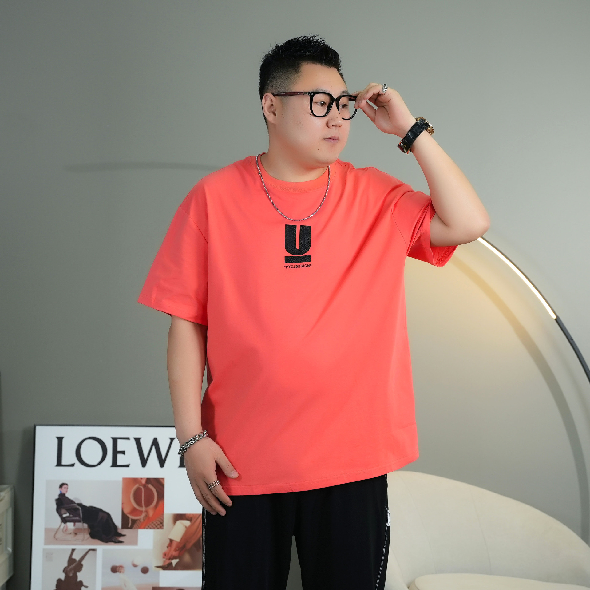 胖蝈蝈大码短袖男款夏季宽松大码t恤男加肥加大男士休闲子半袖详情23