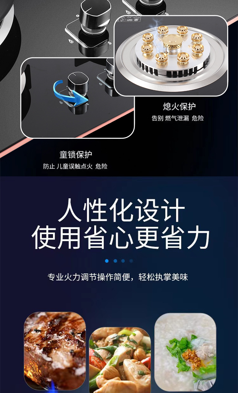 燃气灶家用厨卫双九腔猛火灶台嵌两用天然气液化气双灶煤气灶批发详情13