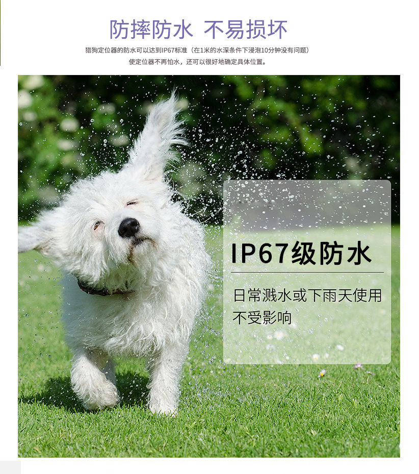 4G GPS定位器猎狗宠物防丢器GPS跟踪器猎狗圈智能定位器详情3