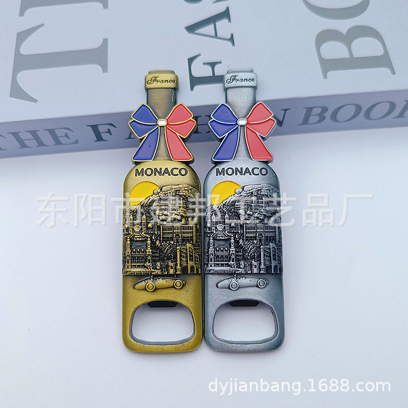 金属旅游纪念品摩纳哥MONACO摩纳哥王宫摩纳哥大教堂锌合金开瓶器详情6
