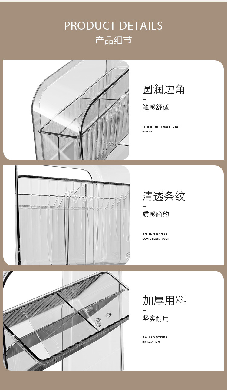 双层旋转口红收纳盒高颜值化妆品置物架桌面收纳层架亚克力收纳架详情12