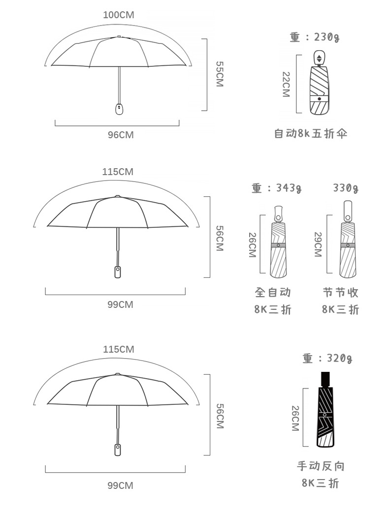 Gradient cream umbrella for women, suitable for both sunny and rainy days, sun protection and UV protection, beautiful and sturdy, folding sunshade umbrella pic 13