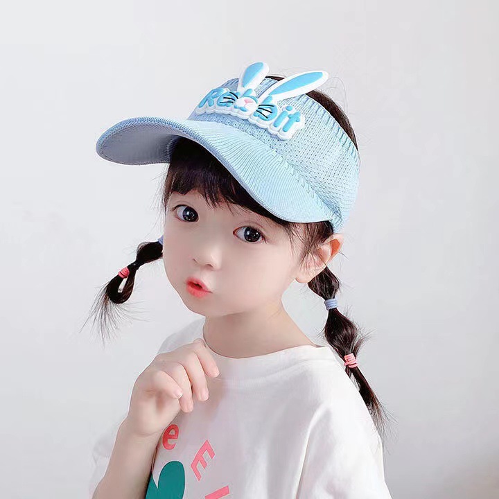 儿童防晒帽夏季鸭舌遮阳帽空顶帽男女童防紫外线防晒详情5