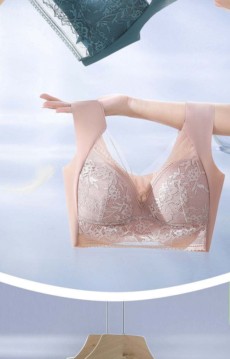 Direct sales from the manufacturer of the 2022 new large-sized latex beauty back bra without underwire, gathering fat mm200 pounds bra pic 12