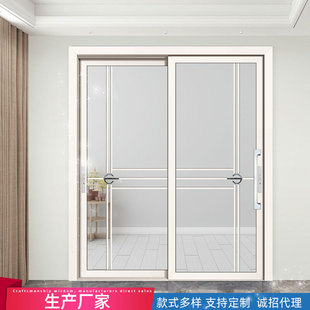 Supplying narrow-frame aluminum alloy swing doors in stock, kitchen glass, bathroom doors, bedroom, toilet doors, and bathroom doors factory pic 15