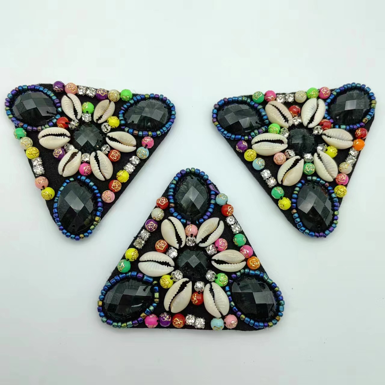 欧美热销彩色米珠串手缝配件diy鞋扣饰品配饰高档鞋花扣腰带装饰详情2