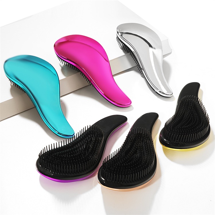 【 Small Wholesale 】 Popular electroplated princess hair comb for smooth hair in foreign trade pic 3