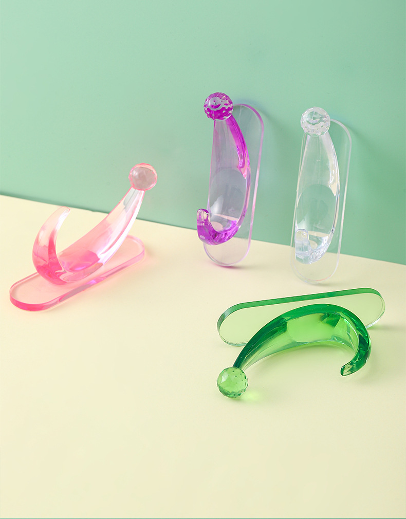 源头厂家新款月亮挂钩多用途门后挂钩粘钩无痕贴免打孔月亮粘钩批详情19