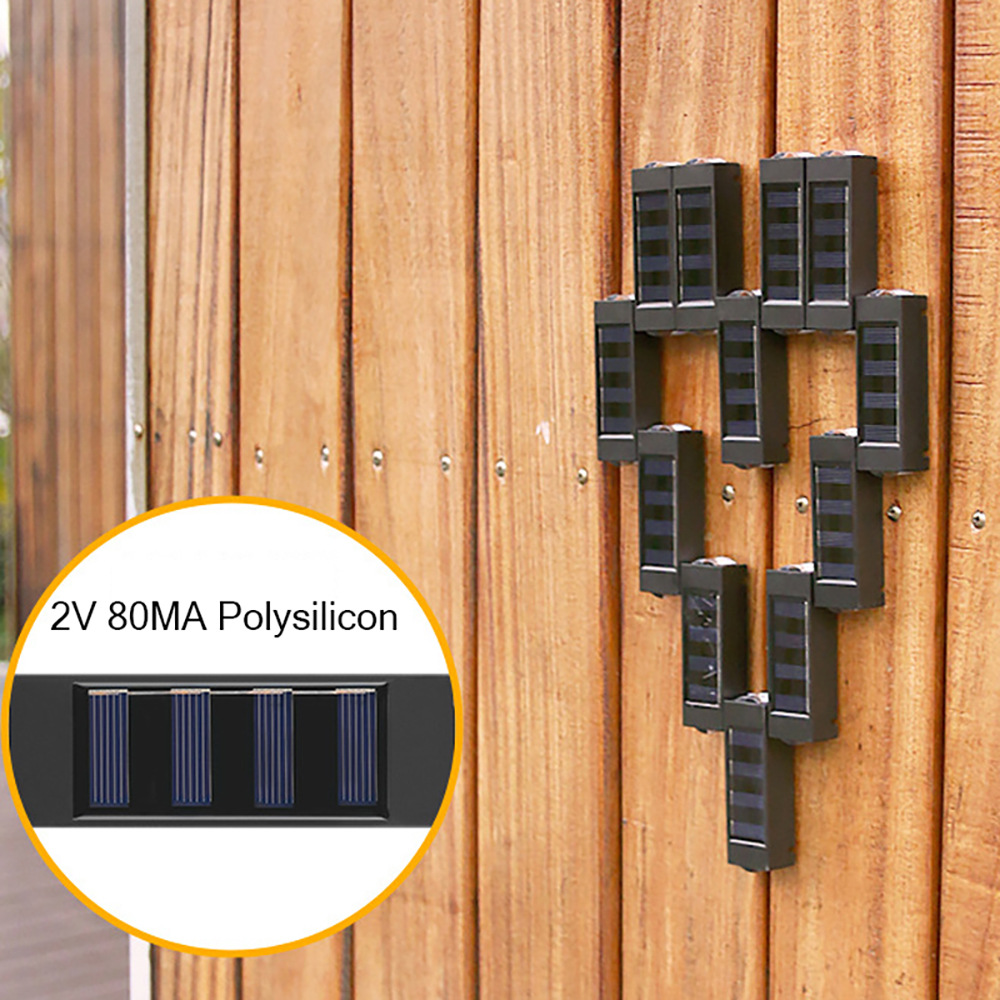 New type of top and bottom light-emitting, spliced solar wall lamp, outdoor courtyard, outdoor waterproof wall-washing lamp factory direct sales pic 6