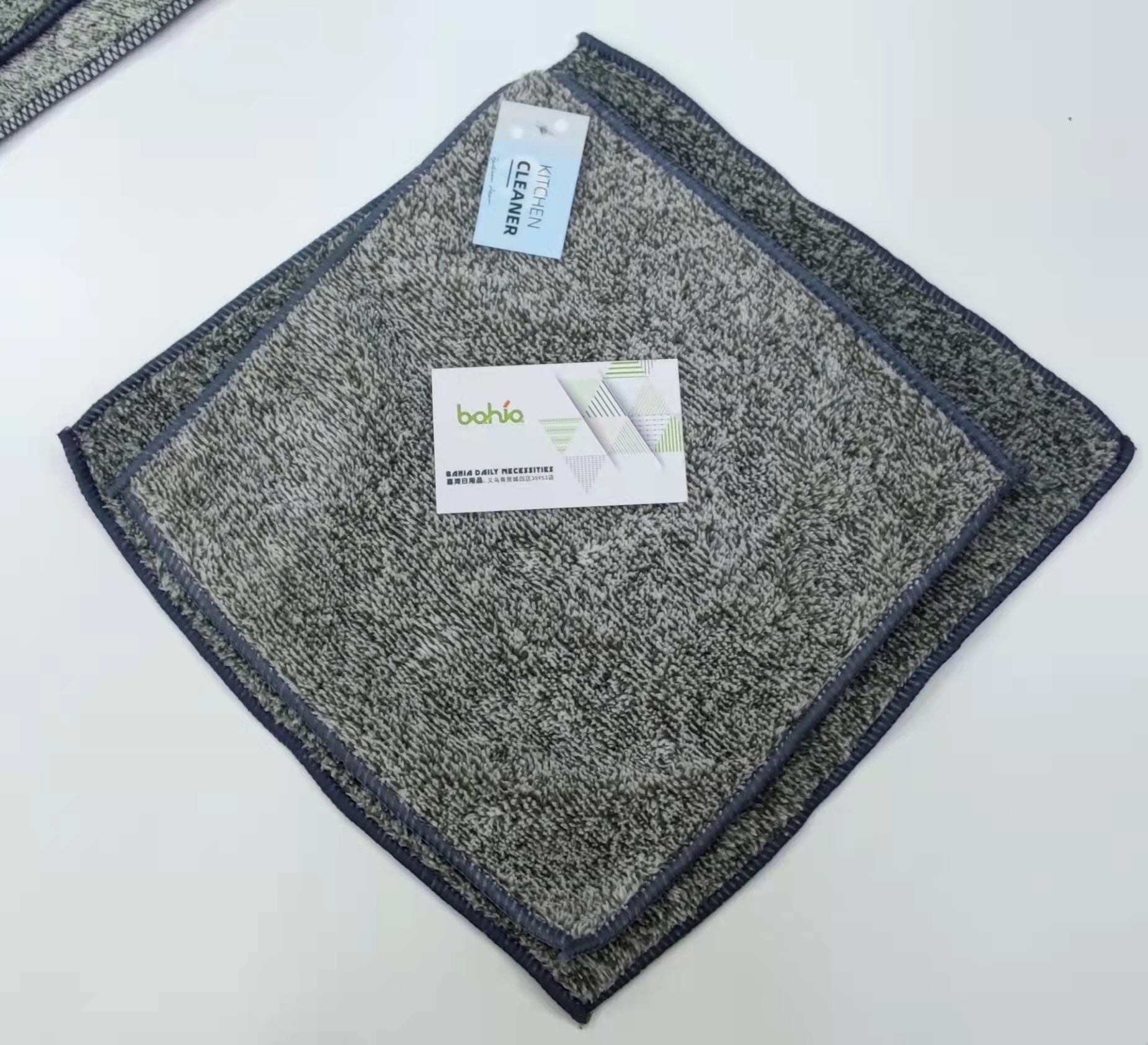 Thickened bamboo charcoal fiber kitchen absorbent cleaning cloth, household cleaning degreasing dishcloth, stain-removing and non-shedding cleaning cloth pic 20