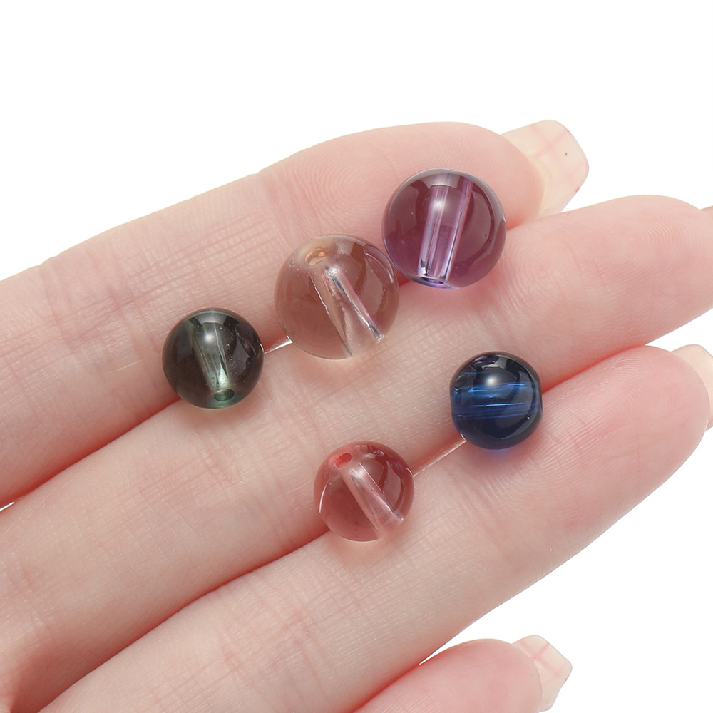 8mm glass beads, transparent crystal beads, round beads, loose beads, diy accessories, high-transparency glass beads, hand-strung beads and matching beads pic 19