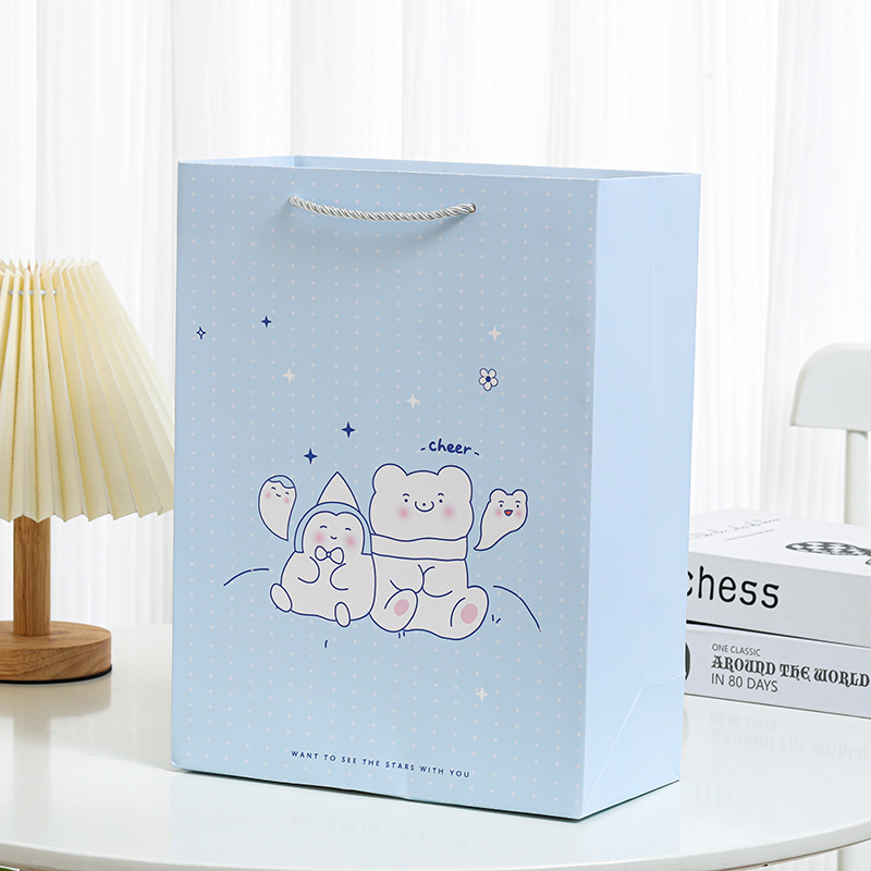 ins风 可爱小熊礼品袋高级感购物手提袋节日生日伴手礼袋礼品袋详情3