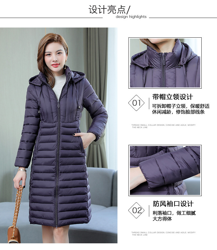 A mid-length cotton-padded jacket for women, 2020 winter new style Korean large-sized slim-fit down cotton-padded jacket, one piece consignment pic 4