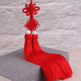 New color-offset double-ended cotton thread tassel handcrafted clothing, cheongsam with lapel button and Chinese-style classical tassel pendant pic 16