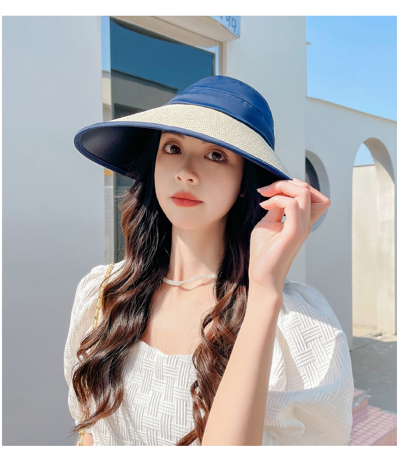 【 Event 】 Summer UV Sun protection black rubber sun hat, women's outdoor cycling sun hat, large brim hard brim, semi-overhead sun protection hat pic 18