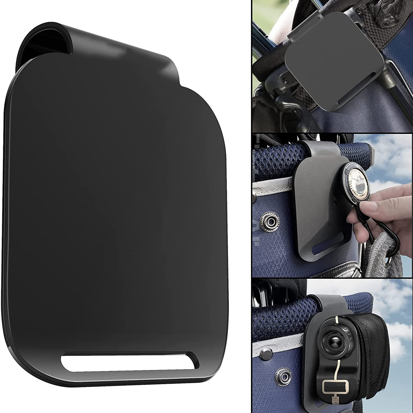 现货高尔夫金属包夹磁吸背夹便携球包创意三合一金属夹黑色帽夹详情10