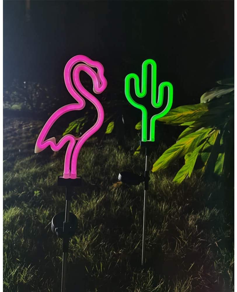 Solar flamingo neon lawn lights, LED sensor courtyard ground plug outdoor garden decorative lights, other outdoor lighting fixtures, other outdoor products pic 10