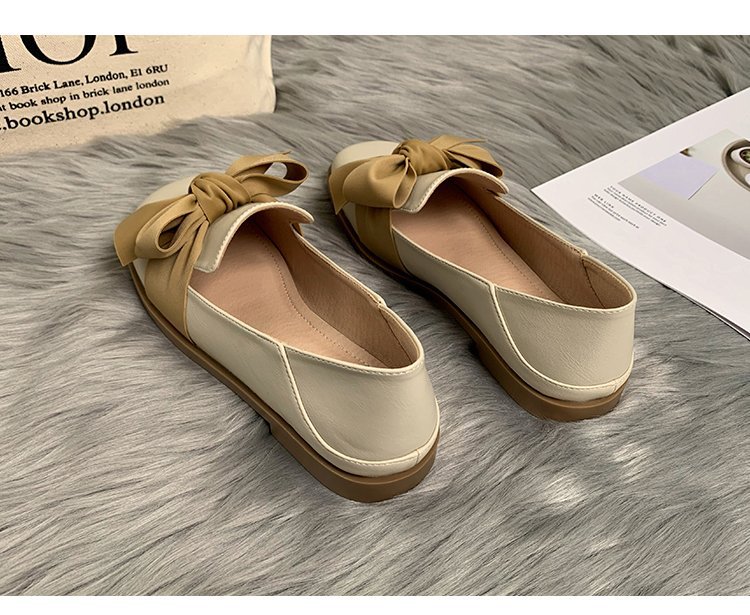 2023年春秋季新款平底单鞋英伦风小皮鞋女一脚蹬女鞋豆豆鞋乐福鞋详情4