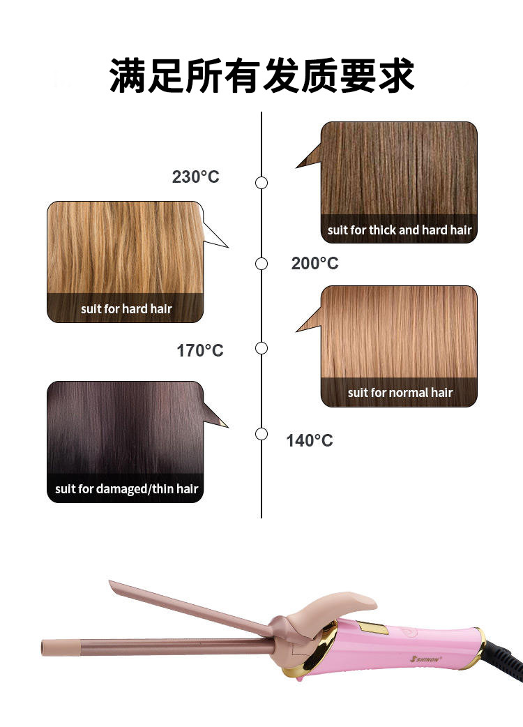 跨境烫发棒液晶调温卷发器便携式梨花烫烫发器女士家用波浪卷发棒SHINON 8602详情6