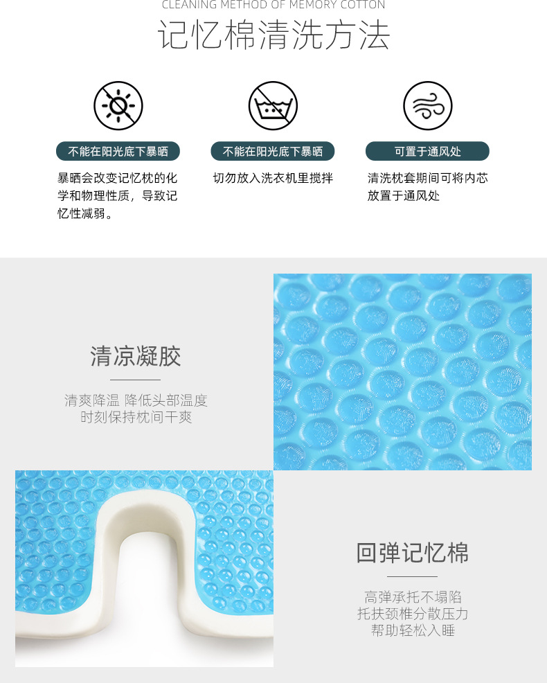 夏季清凉凝胶坐垫 学生记忆棉坐垫 慢回弹加厚办公室坐垫详情15