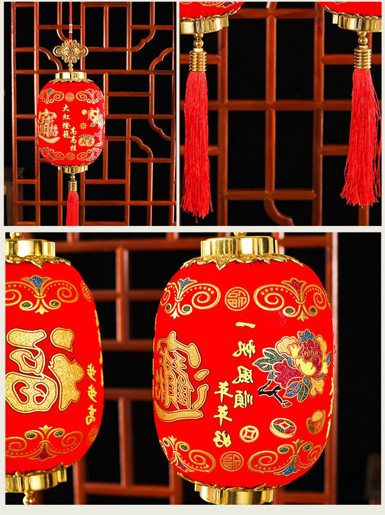 连串灯笼串防水户外灯笼过新年春节灯笼大红灯笼丝光灯笼装饰详情5