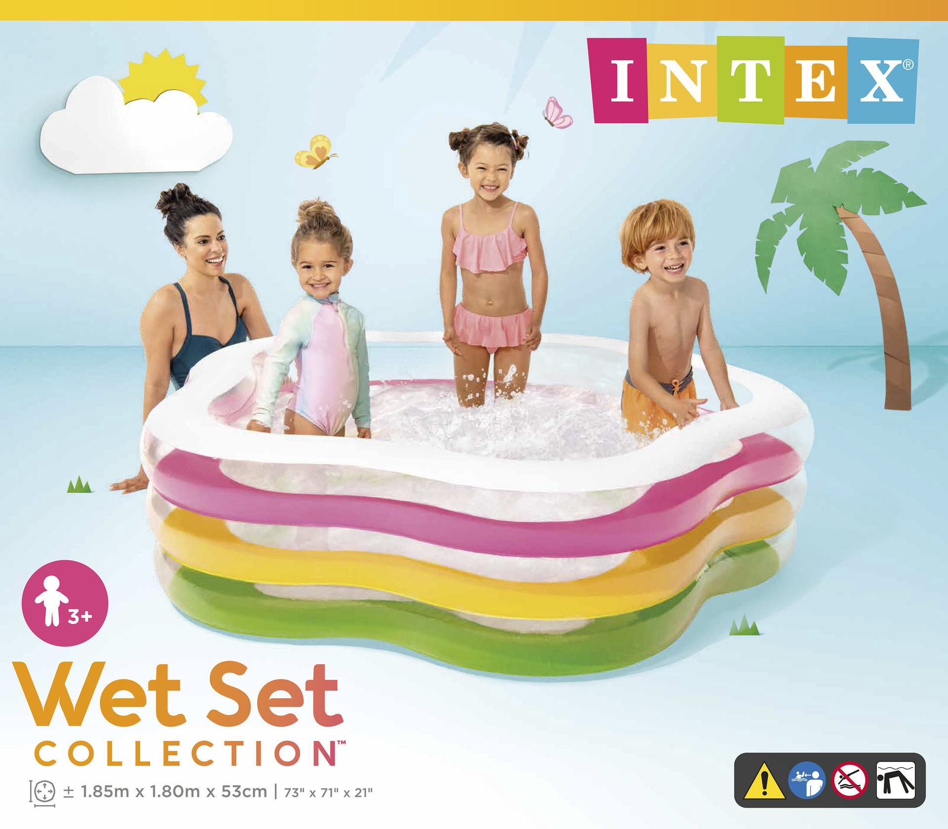 Genuine INTEX inflatable swimming pool for infants and children, family extra-large ocean ball pool, thickened large adult water play pool pic 1