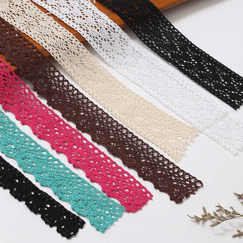 Factory direct supply of new woven sofas, curtains, tablecloths, hollowed-out lace, clothing and hat accessories, cotton thread accessories wholesale pic 2