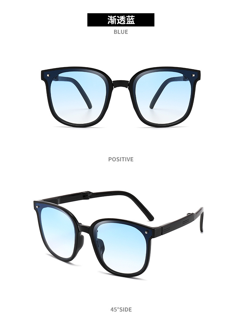 New foldable portable sunglasses for women with a high-end feel, the same style as Douyin and Xiaohongshu sun protection polarized sunglasses, trendy wholesale pic 13