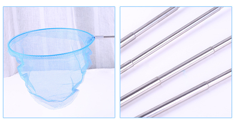 不锈钢伸缩渔网户外活动蝴蝶网儿童戏水玩具昆虫网兜沙滩钓鱼玩具详情5
