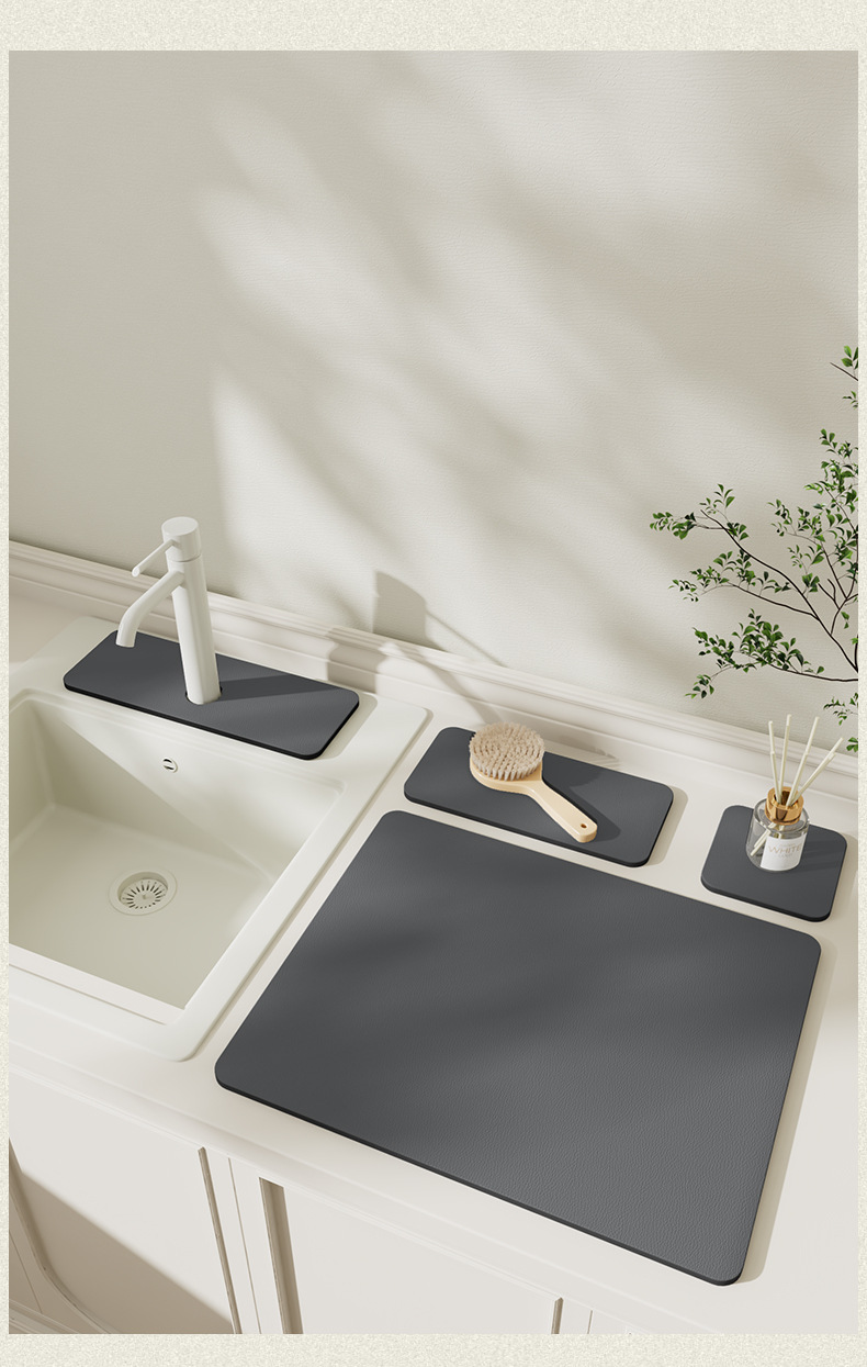 洗手间水龙头垫吸水杯垫吧台免洗隔热垫子卫生间洗手台香皂沥水垫详情13