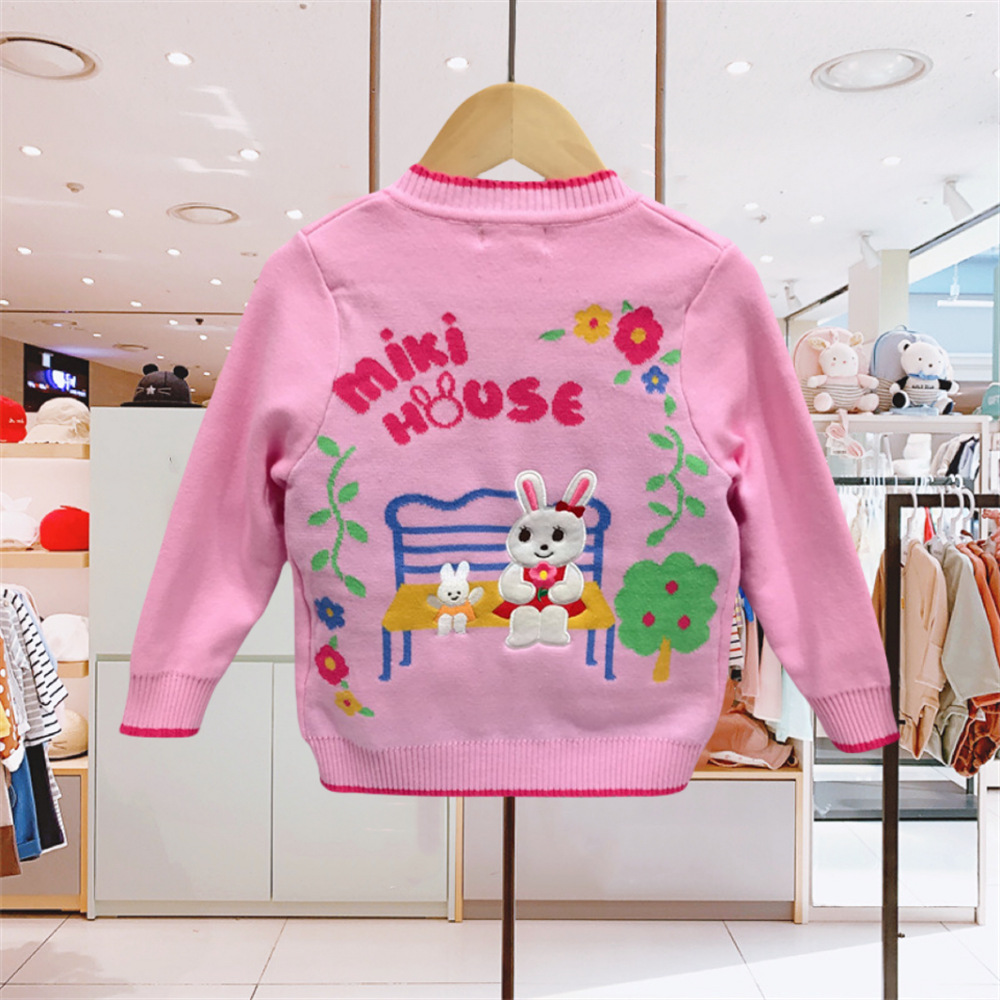日系mikiclever童装招代理女童春款粉色公主风针织衫毛衣MR430702详情2