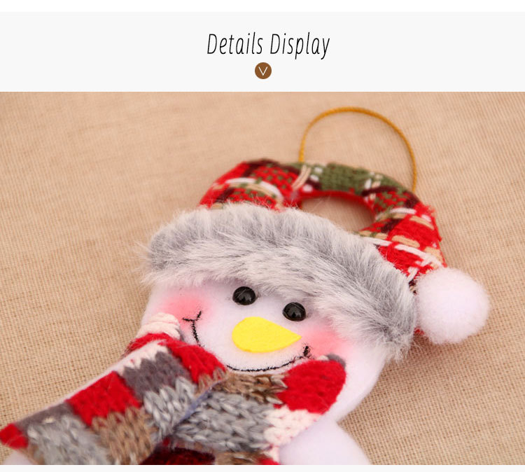 跨境新款圣诞节装饰用品老人小挂件 圣诞树配件布艺小挂饰礼物详情9